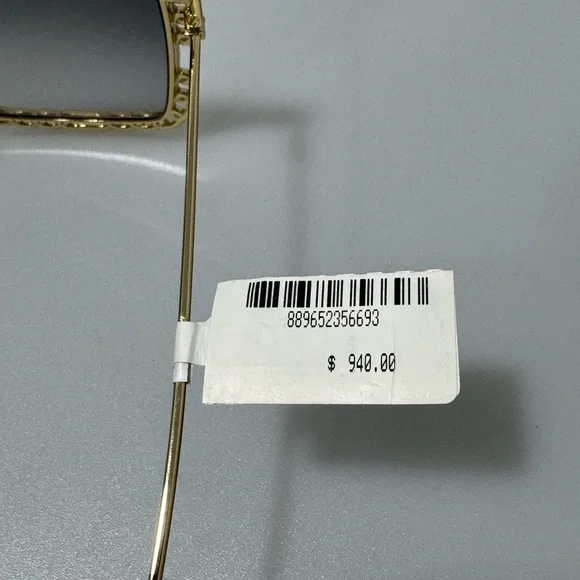 Gucci Square Metal Frame Sunglasses Gold